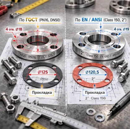 Переходный фланец: как соединить разные стандарты труб и арматуры