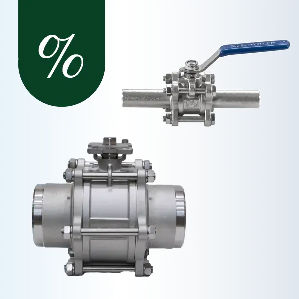 Приварные нержавеющие краны 3PC со склада по сниженным ценам