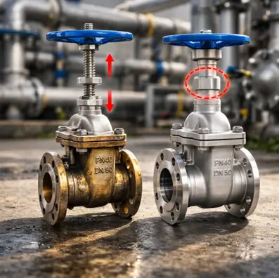 Задвижка с выдвижным шпинделем и задвижка с невыдвижным шпинделем: плюсы и минусы на объекте