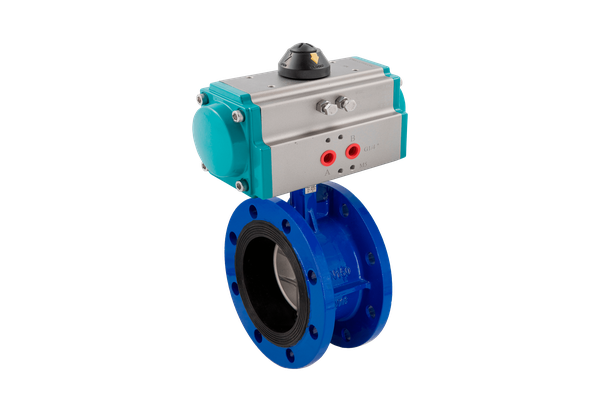 Затвор дисковый межфланцевый чугунный, DN80 (3"), PN16 с электроприводом AC 220V (C-03)