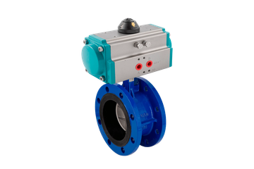 Дисковые затворы фланцевые с приводами в сборе