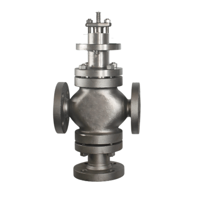 Клапан регулирующий трехходовой фланцевый под привод, AISI304 DN15 PN16 KVS 3,2