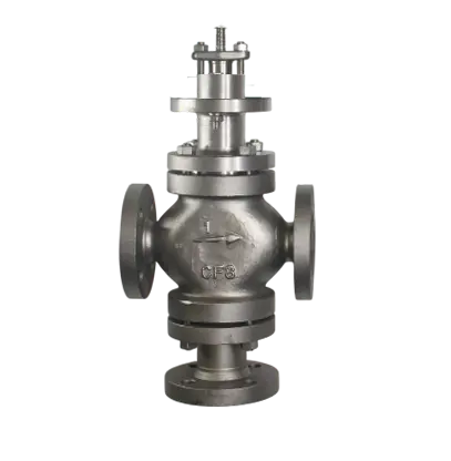 Клапан регулирующий трехходовой фланцевый под привод, AISI304 DN32 PN16 KVS 16
