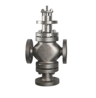 Клапан регулирующий трехходовой фланцевый под привод, AISI304 DN15 PN25 KVS 3,2