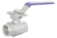 Кран шаровый муфтовый под привод нержавеющий (2PC), AISI304 DN50 (2"), (CF8), PN40