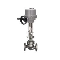 Клапан регулирующий двухходовой фланцевый, WCB DN15 PN25, с электроприводом AC 220V, KVS 3,2