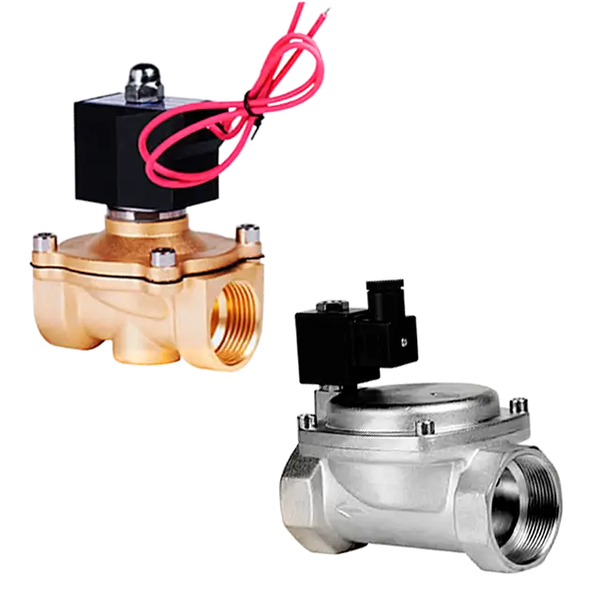 Клапан электромагнитный латунный, прямого действия, нормально закрытый, DN8 (1/4"), PN10, 200AC