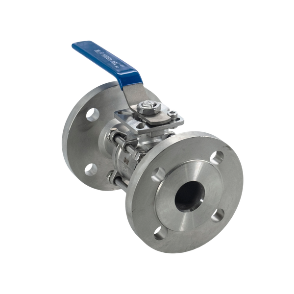 Кран шаровый фланцевый под привод нержавеющий (3PC), AISI304 DN25 (1"), (CF8), PN40