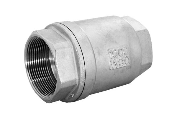Обратный клапан муфтовый прямой нержавеющий, AISI304 DN65, (CF8), PN25