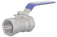 Кран шаровый муфтовый стандартнопроходной нержавеющий (1PC), AISI304 DN40 (1_1/2"), (CF8), PN40