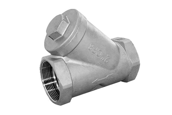 Обратный клапан муфтовый Y-тип нержавеющий, AISI316 DN10 (3/8"), (CF8M), PN64