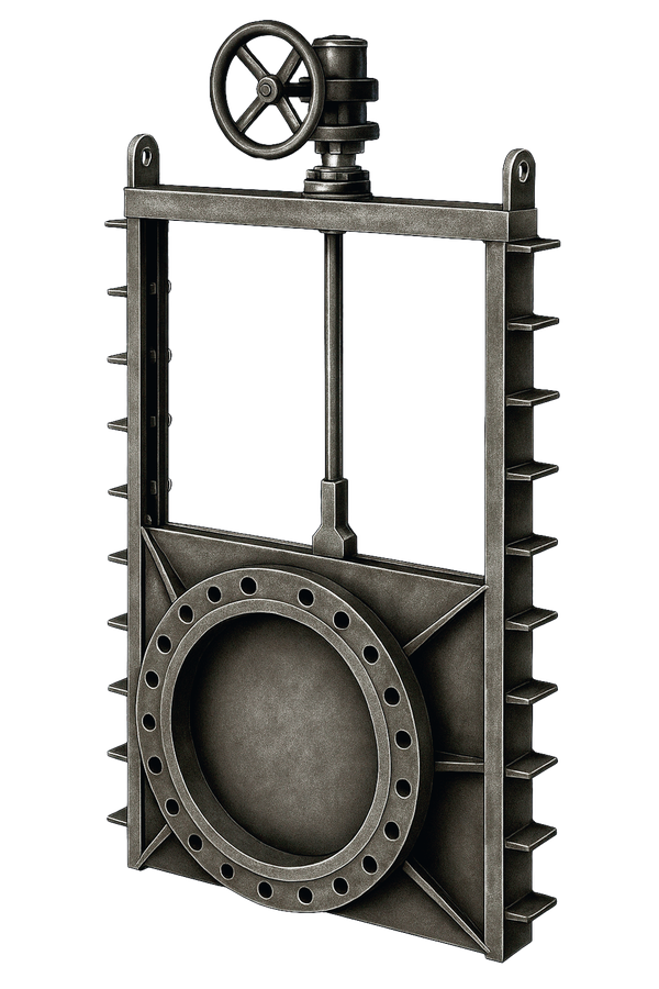 Щитовой затвор рамный на трубу 2000/3