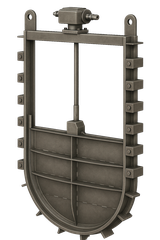 Щитовой затвор рамный полукруглый