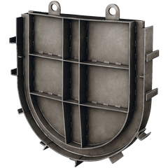 Щитовой затвор шандорный полукруглый