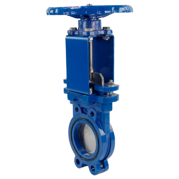 Задвижка шиберная межфланцевая с электроприводом 380В, корпус чугун, нож 304, EPDM. DN500, PN10