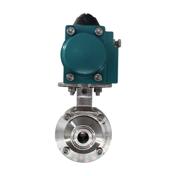 Затвор дисковый Clamp нержавеющий, AISI304 DN32 (1_1/4"), с двухсторонним пневмоприводом AT52D