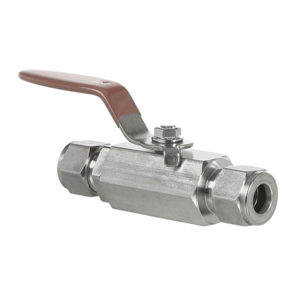 Кран шаровый обжимной серия 110, ( об.вр.20мм x об.вр.20мм ), PTFE, 69PN