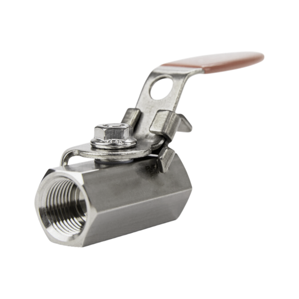 Кран шаровый муфтовый серия 110, ( вр.NPT 1/4" x вр.NPT 1/4" ), PTFE, 69PN