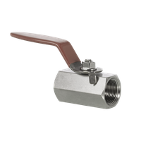 Кран шаровый муфтовый серия 110, ( вр.NPT 1/4" x вр.NPT 1/4" ), PTFE, 69PN