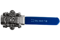 Кран шаровый муфтовый под привод нержавеющий (3PC), AISI316 DN25 (1"), (CF8M), PN64