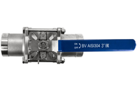 Кран шаровый приварной трехсоставной под привод нержавеющий (3PC), AISI304 DN80 (3"), (CF8),PN25