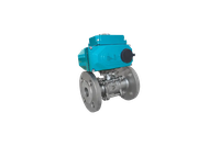 Кран шаровый фланцевый (3PC), DN15 (1/2"), AISI304, PN16, с электроприводом AC 24V (C-03)
