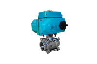 Кран шаровый муфтовый (3PC), AISI304 DN20 (3/4"), с электроприводом AC 24V (C-03)