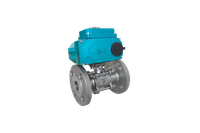 Кран шаровый фланцевый (3PC), DN20 (3/4"), AISI304, PN16, с электроприводом AC 24V (C-03)