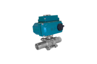 Кран шаровый приварной, AISI304 DN25 (1"), с электроприводом AC 24V (C-03)