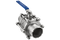 Кран шаровый приварной трехсоставной нержавеющий (3PC), AISI316 DN 100 (4"), (CF8M), PN16