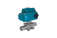 Кран шаровый приварной, AISI304 DN32 (1_1/4"), с электроприводом AC 220V (C-05)