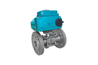 Кран шаровый фланцевый (3PC), DN32 (1_1/4"), AISI304, PN16, с электроприводом AC 24V (С-05)