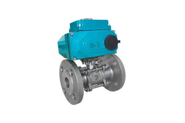Кран шаровый фланцевый (3PC), DN32 (1_1/4"), AISI304, PN16, с электроприводом AC 24V (С-05)