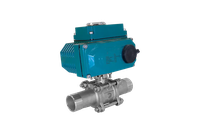 Кран шаровый приварной, AISI304 DN40 (1_1/2"), с электроприводом AC 220V (C-05)