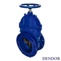 Задвижка клиновая фланцевая чугунная с обрезиненным клином 47GV Dendor, DN400, PN16