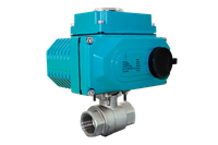Кран шаровый муфтовый (2PC), AISI304 DN65 (2_1/2"), с электроприводом AC 220V (С-10)