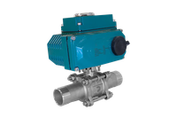 Кран шаровый приварной, AISI304 DN65 (2_1/2"), с электроприводом AC 220V (C-10)
