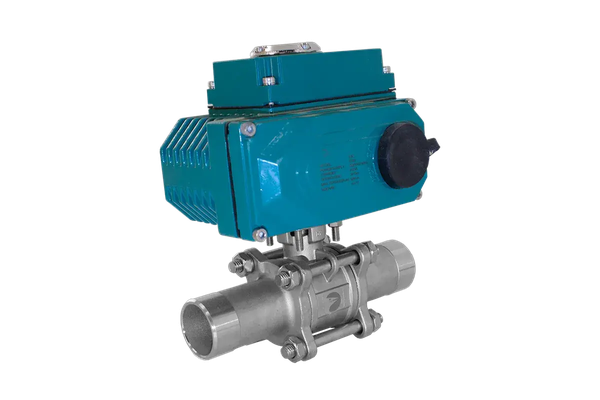 Кран шаровый приварной, AISI304 DN65 (2_1/2"), с электроприводом AC 220V (C-10)