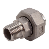 Американка c/нр нержавеющая, AISI304 DN10 (3/8"), (CF8), PTFE, PN16