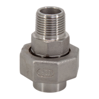 Американка c/нр нержавеющая, AISI304 DN10 (3/8"), (CF8), PTFE, PN16