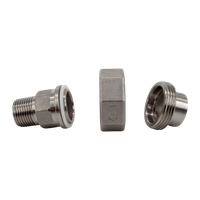 Американка c/нр нержавеющая, AISI304 DN10 (3/8"), (CF8), PTFE, PN16