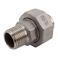 Американка c/нр нержавеющая, AISI304 DN15 (1/2"), (CF8), PTFE, PN16