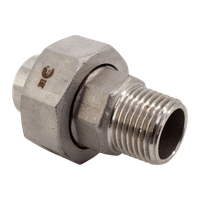 Американка c/нр нержавеющая, AISI304 DN15 (1/2"), (CF8), PTFE, PN16