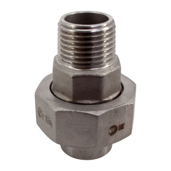 Американка c/нр нержавеющая, AISI304 DN15 (1/2"), (CF8), PTFE, PN16