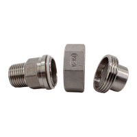 Американка c/нр нержавеющая, AISI304 DN15 (1/2"), (CF8), PTFE, PN16