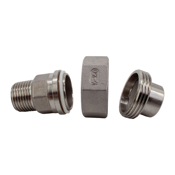 Американка c/нр нержавеющая, AISI304 DN15 (1/2"), (CF8), PTFE, PN16