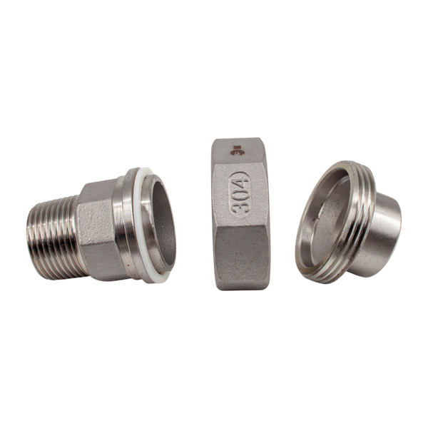Американка c/нр нержавеющая, AISI304 DN20 (3/4"), (CF8), PTFE, PN16