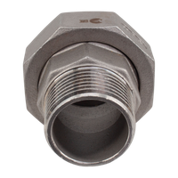 Американка c/нр нержавеющая, AISI304 DN25 (1"), (CF8), PTFE, PN16