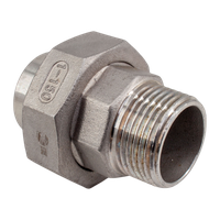 Американка c/нр нержавеющая, AISI304 DN25 (1"), (CF8), PTFE, PN16
