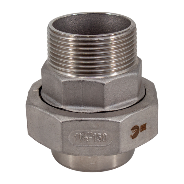 Американка c/нр нержавеющая, AISI304 DN40 (1_1/2"), (CF8), PTFE, PN16
